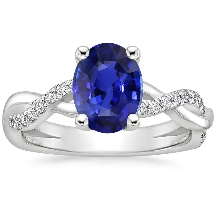 HarryChadEntcom Rings Ladies Natural Earth Mined Diamond Engagement Ring Oval Blue Sapphire Diamonds 5 Carats HarryChadEntcom Rings Ladies Natural Earth Mined Diamond Engagement Ring Oval Blue Sapphire Diamonds 5 Carats
