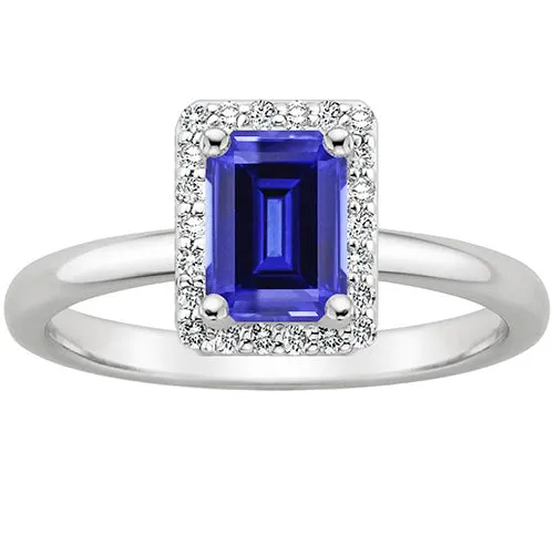HarryChadEntcom Rings Natural Earth Mined Diamond Halo Ring Emerald Ceylon Sapphire 4 Carats HarryChadEntcom Rings Natural Earth Mined Diamond Halo Ring Emerald Ceylon Sapphire 4 Carats
