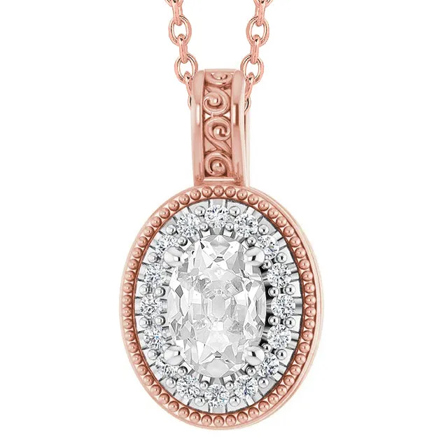 HarryChadEntcom Rings Oval Old Mine Cut Halo Real Natural Earth Mined Diamond Pendant 450 Carats Two Tone Gold 14K HarryChadEntcom Rings Oval Old Mine Cut Halo Real Natural Earth Mined Diamond Pendant 450 Carats Two Tone Gold 14K