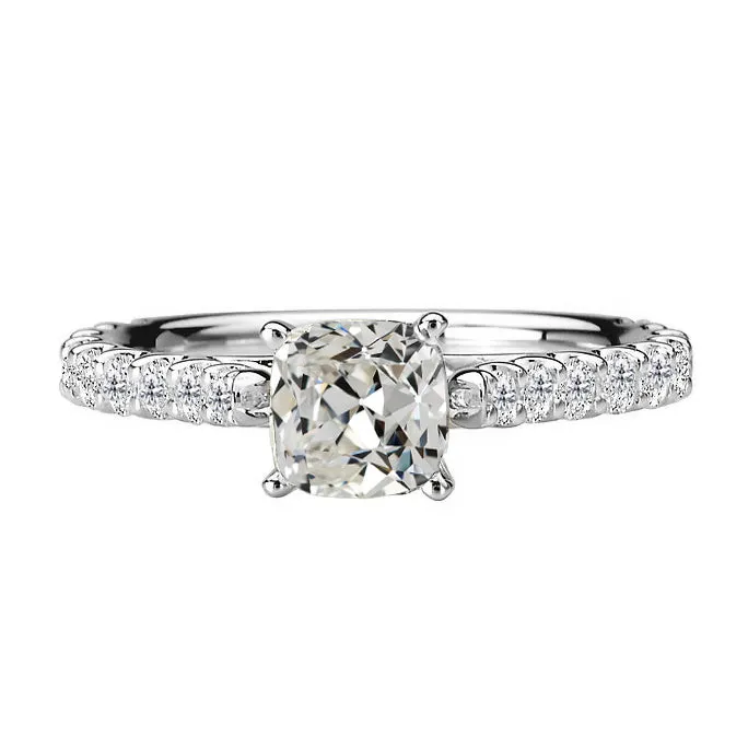 HarryChadEntcom Rings Round Cushion Old Miner Genuine Natural Earth Mined Diamond Ring 14K White Gold 5 Carats HarryChadEntcom Rings Round Cushion Old Miner Genuine Natural Earth Mined Diamond Ring 14K White Gold 5 Carats