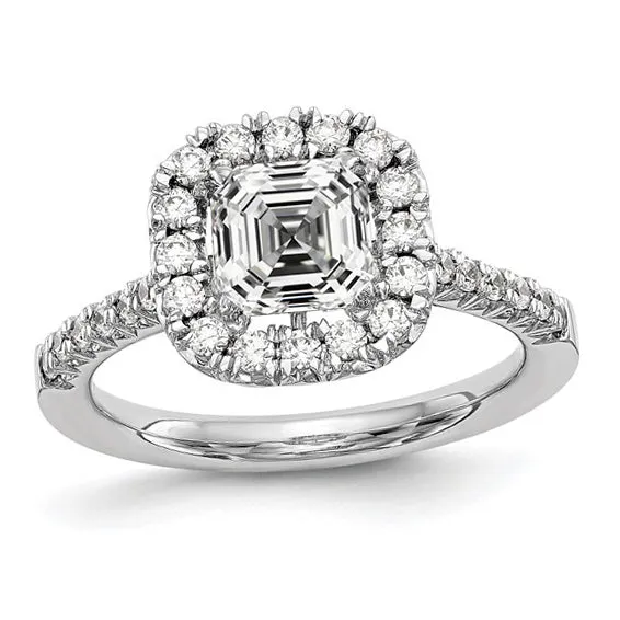 HarryChadEntcom Rings Round Halo Asscher Natural Earth Mined Diamond Wedding Ring With Accents 420 Carats Gold HarryChadEntcom Rings Round Halo Asscher Natural Earth Mined Diamond Wedding Ring With Accents 420 Carats Gold