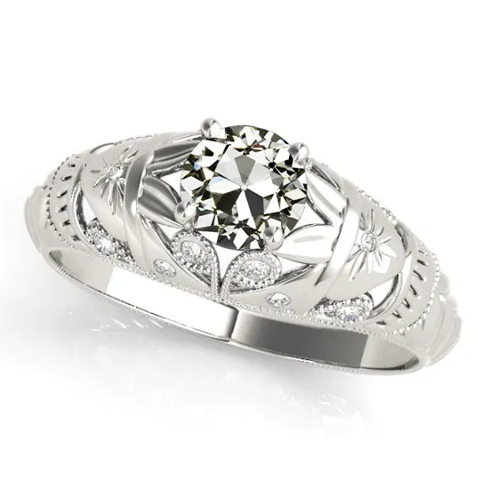 HarryChadEntcom Rings Round Old Mine Cut Genuine Natural Earth Mined Diamond Ring Antique Style Gold 250 Carats HarryChadEntcom Rings Round Old Mine Cut Genuine Natural Earth Mined Diamond Ring Antique Style Gold 250 Carats