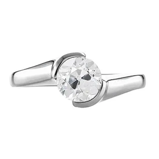 HarryChadEntcom Rings Round Old Miner Genuine Natural Earth Mined Diamond Solitaire Ring Twisted Style 1 Carat HarryChadEntcom Rings Round Old Miner Genuine Natural Earth Mined Diamond Solitaire Ring Twisted Style 1 Carat