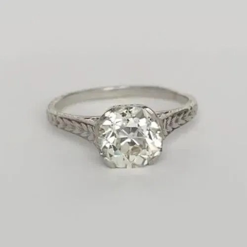 HarryChadEntcom Rings Round Old Miner Genuine Natural Earth Mined Diamond Solitaire Ring Vintage Style 150 Carats HarryChadEntcom Rings Round Old Miner Genuine Natural Earth Mined Diamond Solitaire Ring Vintage Style 150 Carats