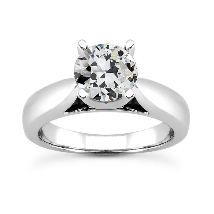 HarryChadEntcom Rings Solitaire Round Old Mine Cut Natural Earth Mined Diamond Engagement Ring 2 Carats HarryChadEntcom Rings Solitaire Round Old Mine Cut Natural Earth Mined Diamond Engagement Ring 2 Carats