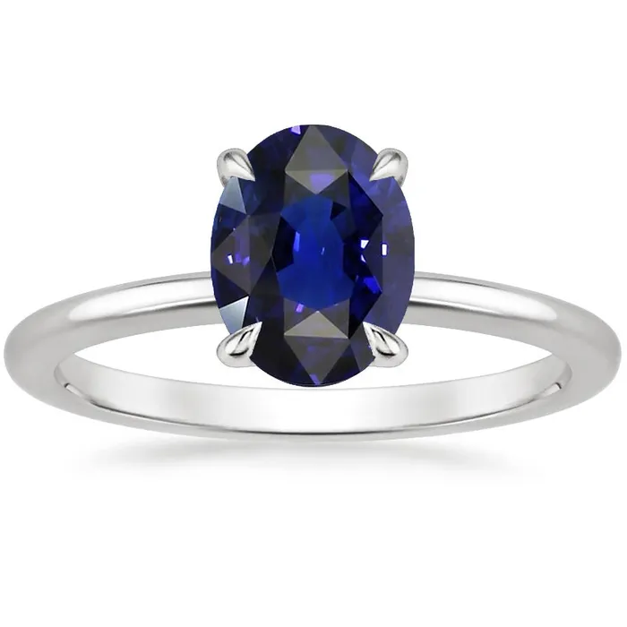 HarryChadEntcom Rings Solitaire Wedding Ring White Gold Blue Sapphire 3 Carats HarryChadEntcom Rings Solitaire Wedding Ring White Gold Blue Sapphire 3 Carats
