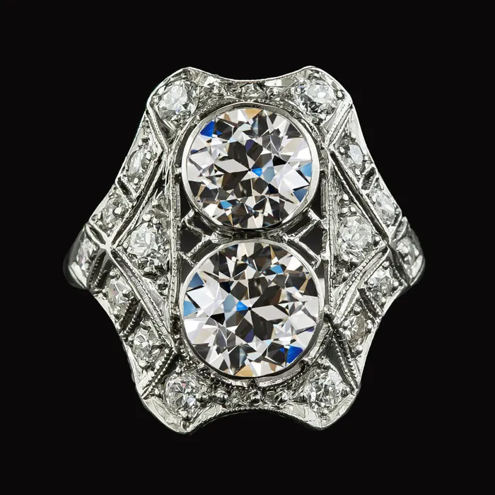 HarryChadEntcom Rings Vintage Style Round Old Miner Natural Earth Mined Diamond Wedding Ring Bezel Set 7 Carats HarryChadEntcom Rings Vintage Style Round Old Miner Natural Earth Mined Diamond Wedding Ring Bezel Set 7 Carats