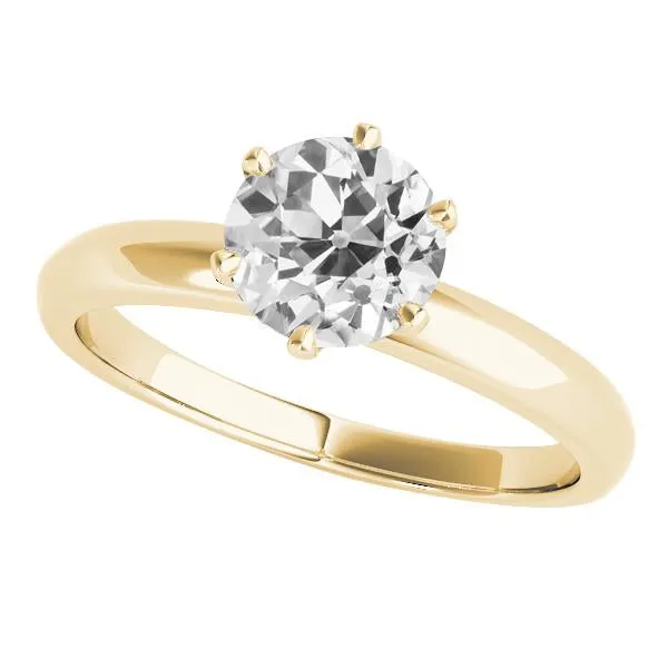 HarryChadEntcom Rings Yellow Gold Solitaire Ring Old Mine Cut Real Natural Earth Mined Diamond Prong Set 250 Carats HarryChadEntcom Rings Yellow Gold Solitaire Ring Old Mine Cut Real Natural Earth Mined Diamond Prong Set 250 Carats