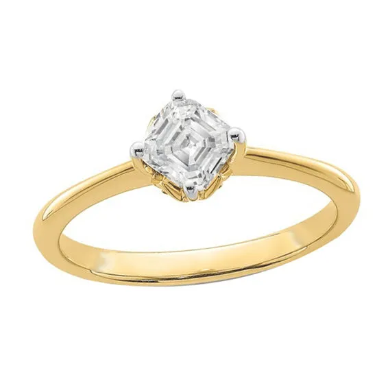 HarryChadEntcom Solitaire Ring Asscher Natural Earth Mined Diamond Two Tone 2 Carats Gold Rings HarryChadEntcom Solitaire Ring Asscher Natural Earth Mined Diamond Two Tone 2 Carats Gold Rings