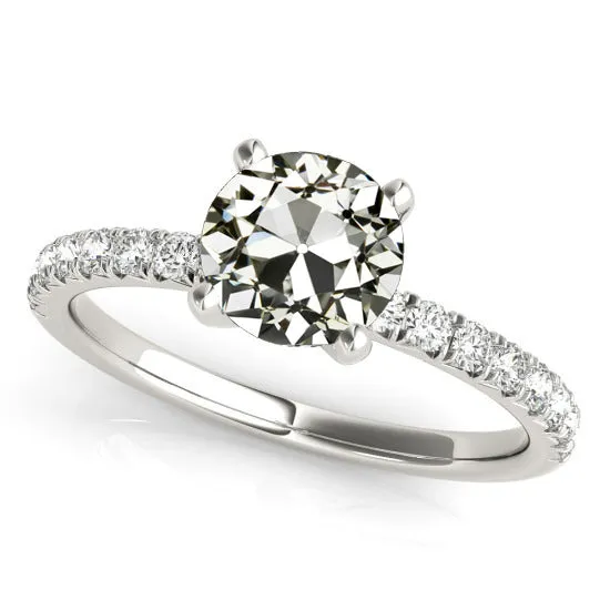 HarryChadEntcom Solitaire Ring With Accents Old Mine Cut Natural Earth Mined Diamond 4 Carats Gold Rings HarryChadEntcom Solitaire Ring With Accents Old Mine Cut Natural Earth Mined Diamond 4 Carats Gold Rings