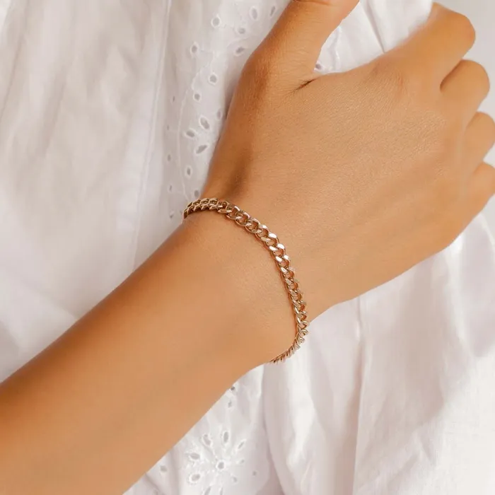 Hey Happiness Chunky Curb Chain Bracelet Rose Gold Bracelets Hey Happiness Chunky Curb Chain Bracelet Rose Gold Bracelets