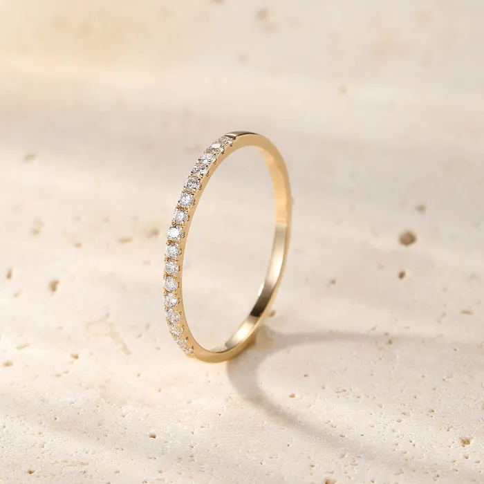 Hey Happiness Eternity Diamond Ring 14K Gold Rings Hey Happiness Eternity Diamond Ring 14K Gold Rings