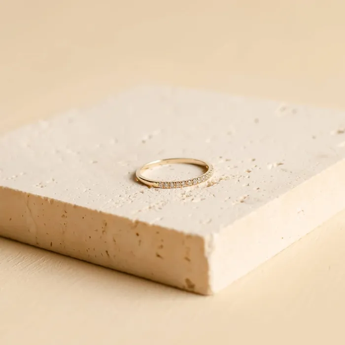 Hey Happiness Eternity Diamond Ring 14K Gold Rings Hey Happiness Eternity Diamond Ring 14K Gold Rings