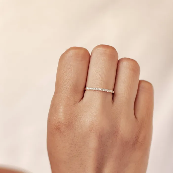 Hey Happiness Eternity Diamond Ring 14K Gold Rings Hey Happiness Eternity Diamond Ring 14K Gold Rings