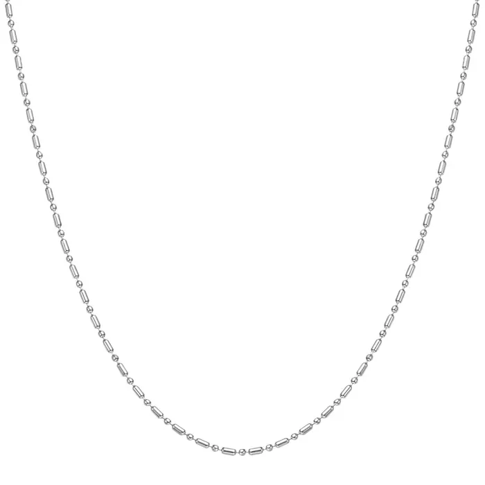 Hey Happiness Necklaces Bead and Bar Chain Necklace Silver