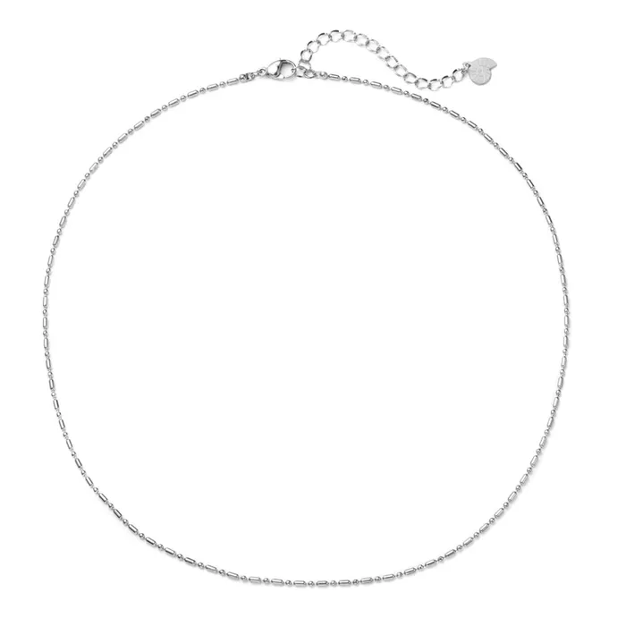 Hey Happiness Necklaces Bead and Bar Chain Necklace Silver Hey Happiness Necklaces Bead and Bar Chain Necklace Silver