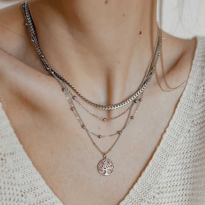 Hey Happiness Necklaces Tree of Life Pendant Sterling Silver