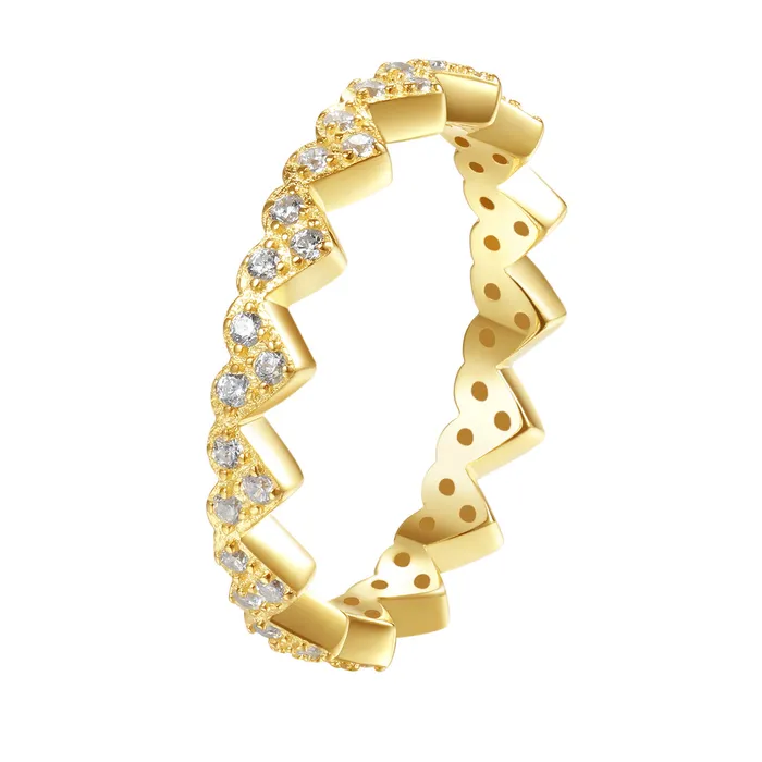 Hey Happiness Rings Holding Hearts Ring Sterling Silver Gold