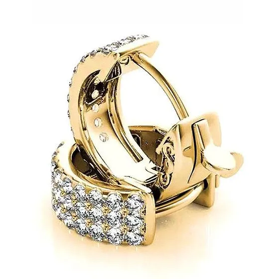 Hoop Natural Earth Mined Diamond Earrings 240 Carats GB Earrings Hoop Natural Earth Mined Diamond Earrings 240 Carats GB Earrings