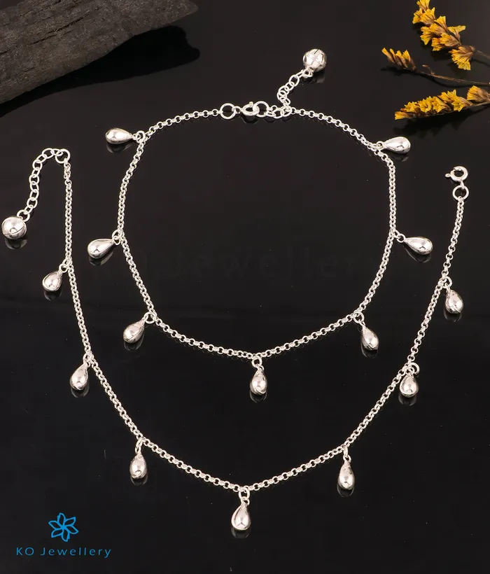 Imported Earrings The Drop Silver Anklets