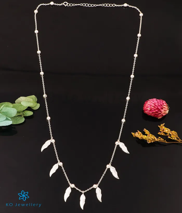Imported Necklaces The Flock of Feathers Silver Necklace