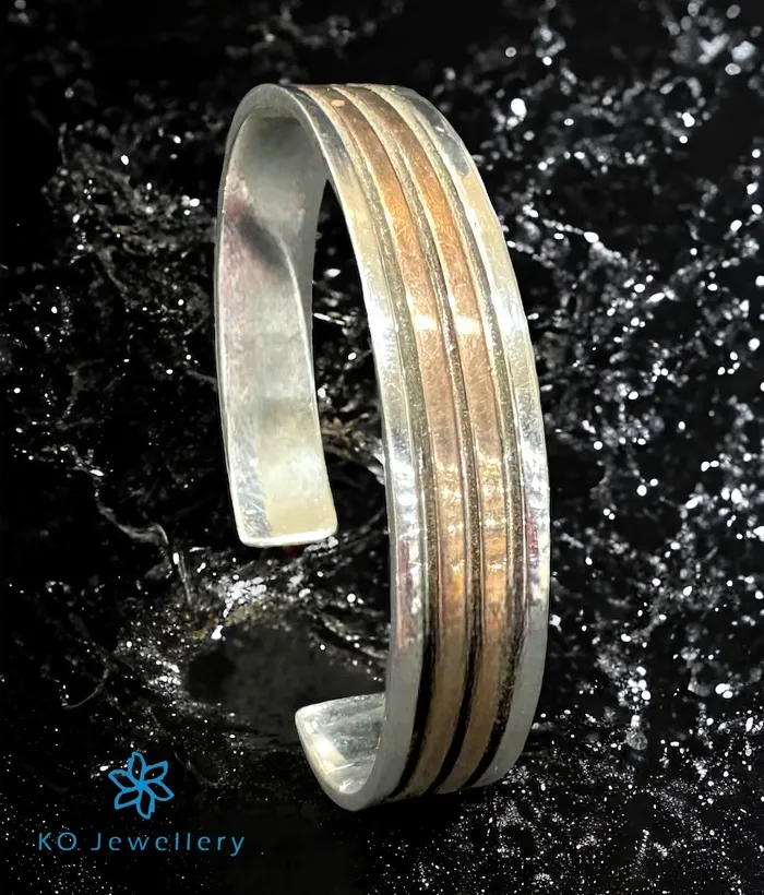 Imported The Trident Silver Open Bracelet Bracelets