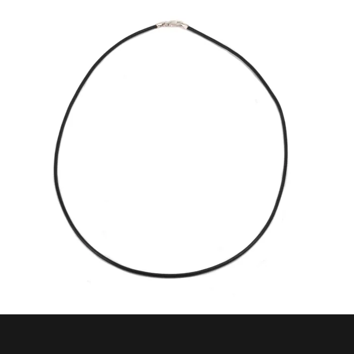 Leather Finished Necklace 15mm 16 Black BS Necklaces