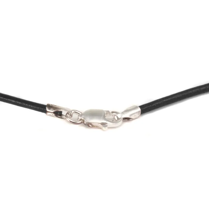 Leather Finished Necklace 15mm 16 Black BS Necklaces