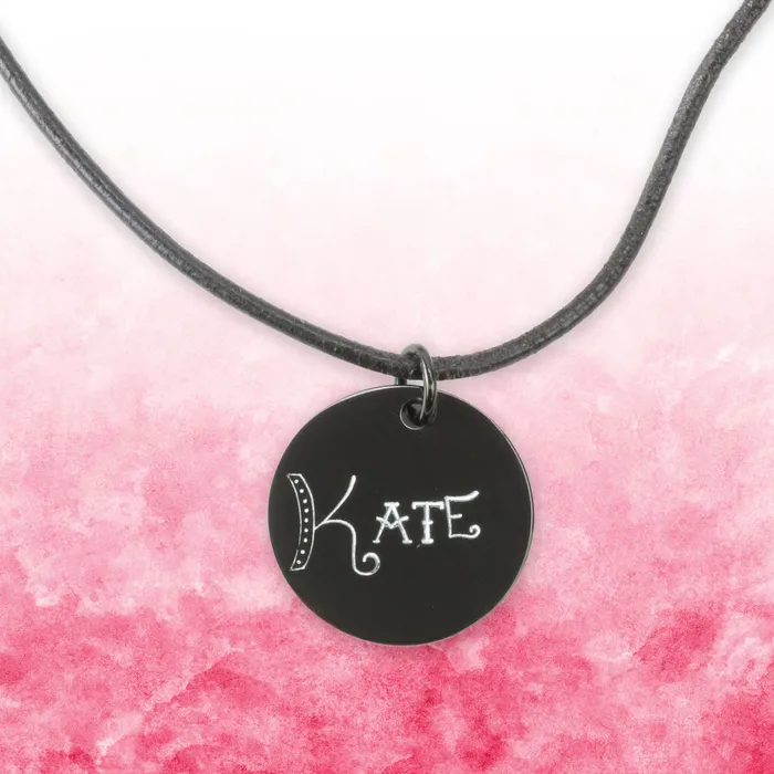 Leather Finished Necklace 15mm 16 Black BS Necklaces