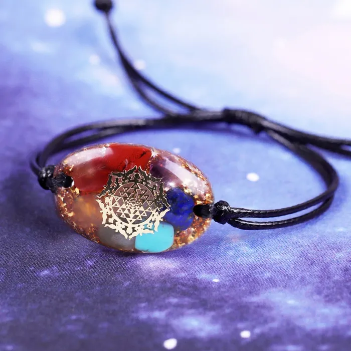 Life Changing Energy Orgonite 7 Chakra Balancing Energy Crystals Bracelet Bracelets