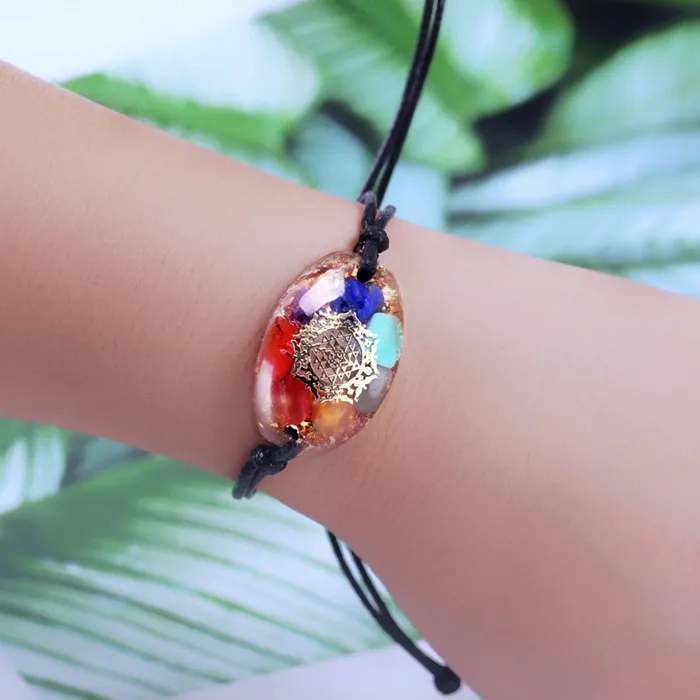 Life Changing Energy Orgonite 7 Chakra Balancing Energy Crystals Bracelet Bracelets