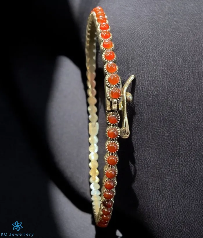Marcasite Bracelets The Glow Silver Marcasite Openable Bracelet Free Size