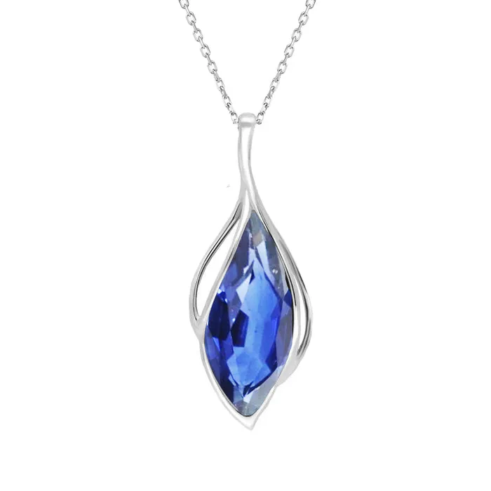 Marquise Ceylon Sapphire Solitaire Pendant Leaf Style 250 Carats HarryChadEntcom Necklaces Marquise Ceylon Sapphire Solitaire Pendant Leaf Style 250 Carats HarryChadEntcom Necklaces