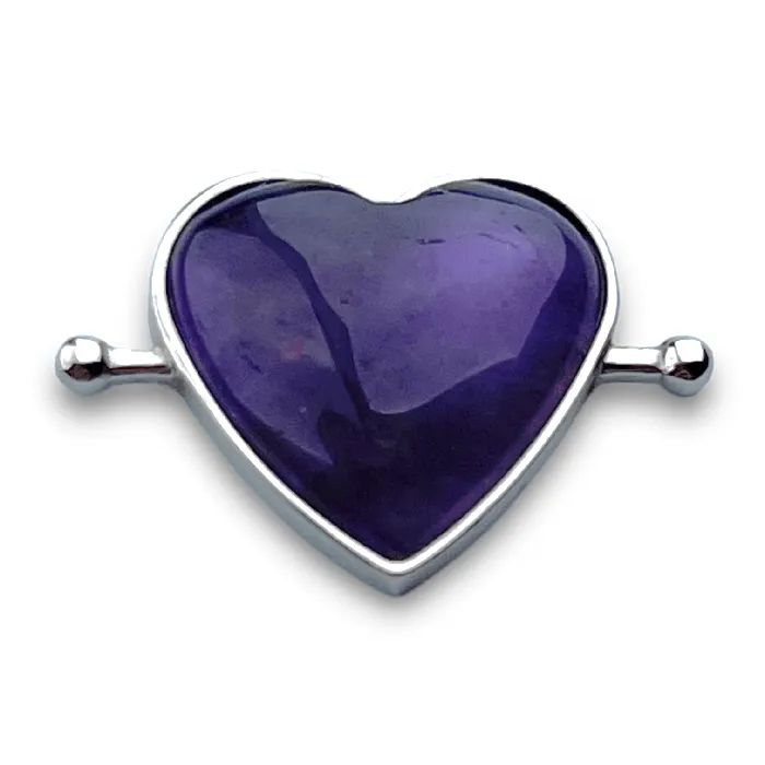 MyCONQUERing Necklaces Amethyst Heartshaped Crystal Element