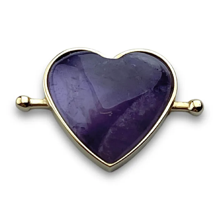 MyCONQUERing Necklaces Amethyst Heartshaped Crystal Element