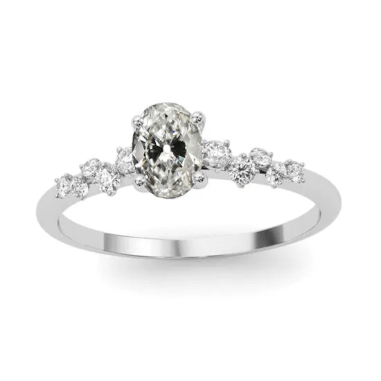Natural Earth Mined Diamond Oval Old Cut Fancy Ladys Ring 250 Carats With Round Accents HarryChadEntcom Rings Natural Earth Mined Diamond Oval Old Cut Fancy Ladys Ring 250 Carats With Round Accents HarryChadEntcom Rings