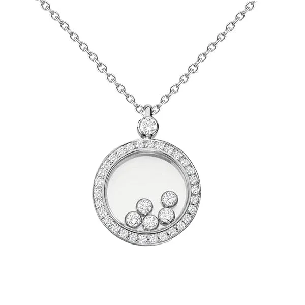 Necklaces GB 063 Ct Round Brilliant Cut Real Natural Earth Mined Diamonds Circle Pendant Necklace White Necklaces GB 063 Ct Round Brilliant Cut Real Natural Earth Mined Diamonds Circle Pendant Necklace White