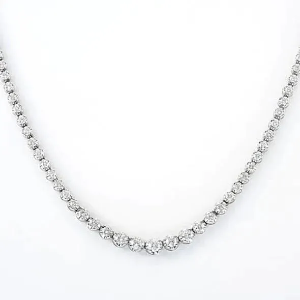 Necklaces GB Tennis Natural Earth Mined Diamond Necklace For Women