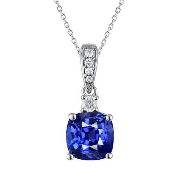 Necklaces HarryChadEntcom Cushion Gemstone Round Natural Earth Mined Diamond Pendant Bail Necklace 275 Carats