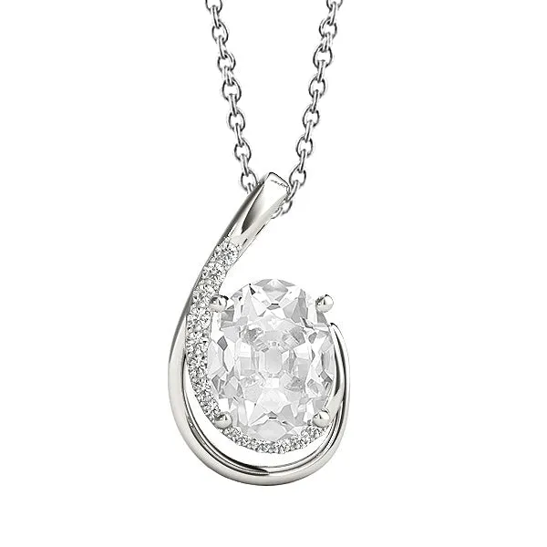 Necklaces HarryChadEntcom Gold 14K Curved Real Natural Earth Mined Diamond Pendant Round Oval Old Miner 4 Carats Necklaces HarryChadEntcom Gold 14K Curved Real Natural Earth Mined Diamond Pendant Round Oval Old Miner 4 Carats