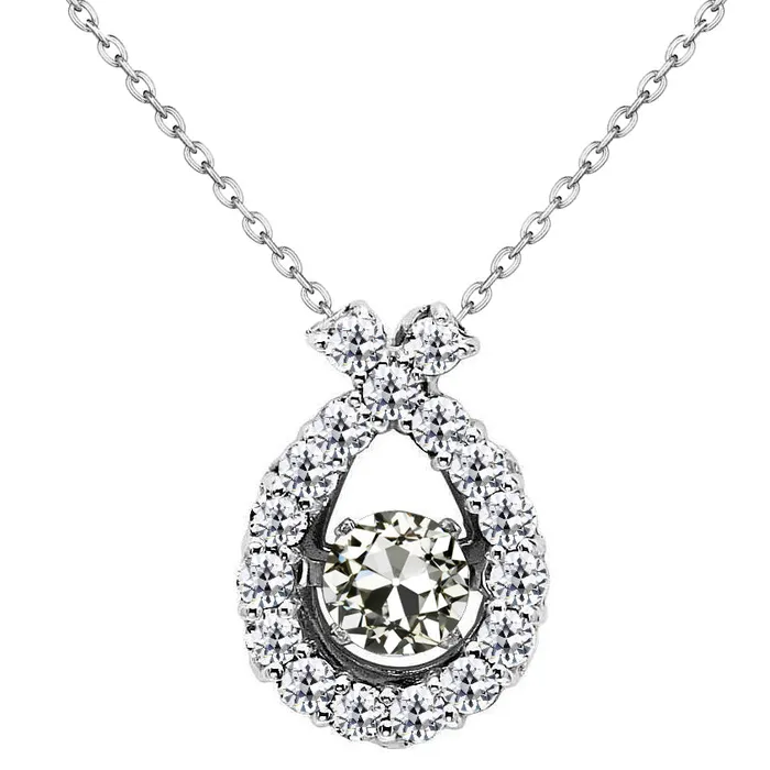 Necklaces HarryChadEntcom Knot Style Natural Diamond Pendant 450 Carats Round Old Miner Necklaces HarryChadEntcom Knot Style Natural Diamond Pendant 450 Carats Round Old Miner