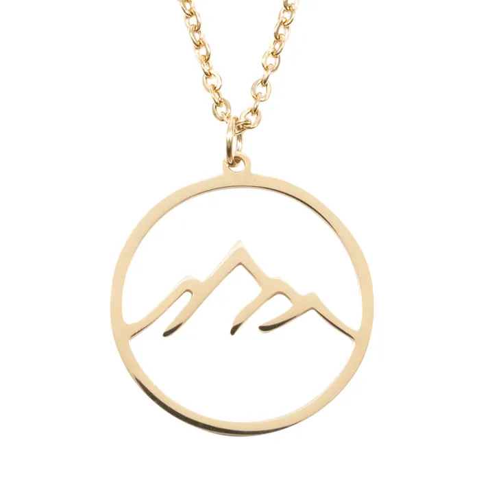 Necklaces Hey Happiness Mountain Necklace Gold