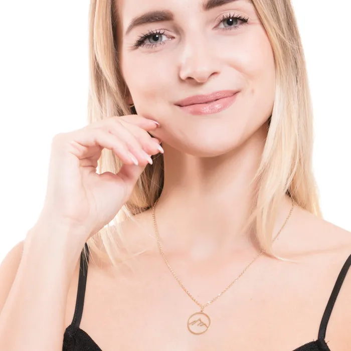 Necklaces Hey Happiness Mountain Necklace Gold Necklaces Hey Happiness Mountain Necklace Gold