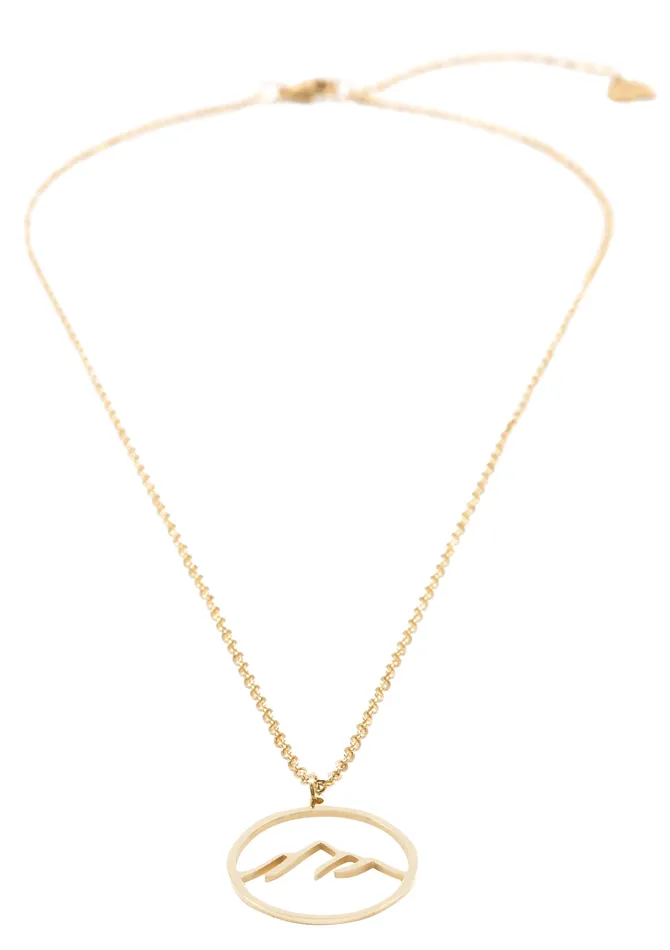 Necklaces Hey Happiness Mountain Necklace Gold Necklaces Hey Happiness Mountain Necklace Gold