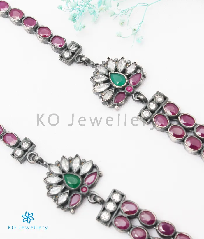 Necklaces Silversmith The Amogh Silver Kemp Necklace2 LayersOxidised