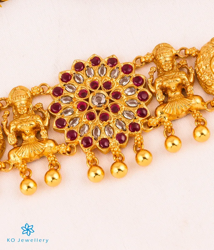 Necklaces Silversmith The Dhanya Silver Lakshmi Choker Necklace Vanki