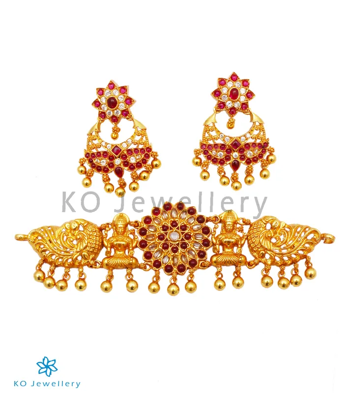 Necklaces Silversmith The Dhanya Silver Lakshmi Choker Necklace Vanki