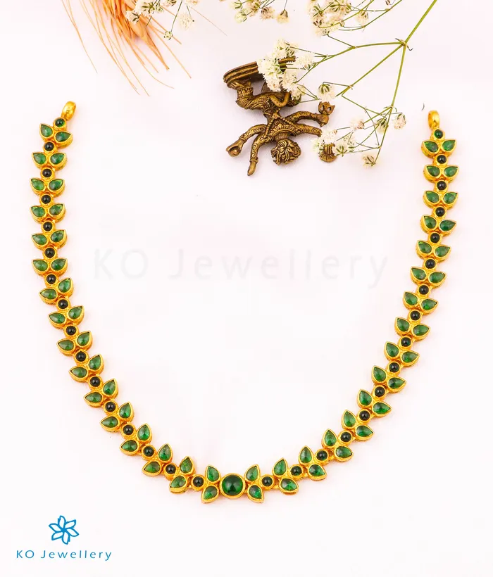 Necklaces The Aroha Silver Kempu Necklace Green Silversmith
