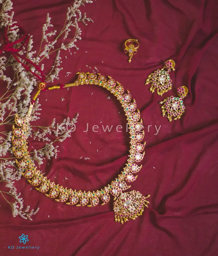 Necklaces The Naivedya Silver Manga Malai Necklace Dhan