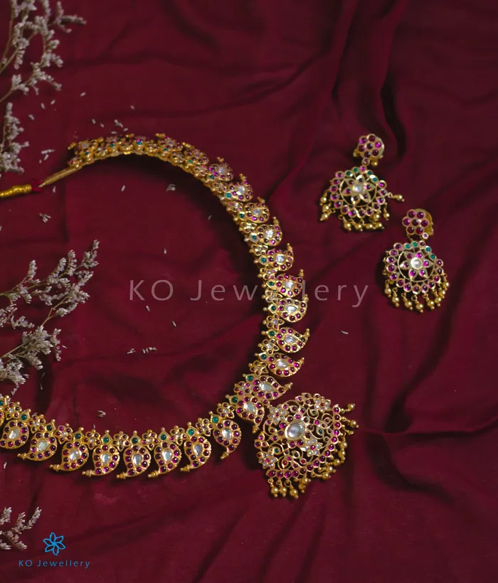 Necklaces The Naivedya Silver Manga Malai Necklace Dhan